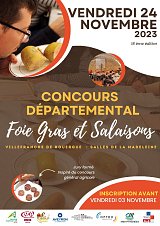 Affiche du concours départemental de foie gras et salaisons